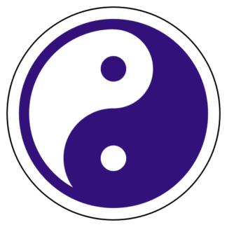 Yin Yang Sticker (Purple)